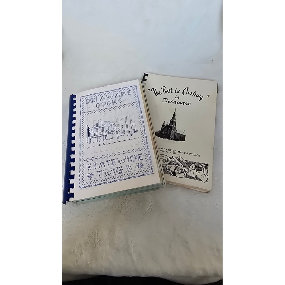 Vintage Delaware Ohio Community Cookbook Lot St Marys Church Statewide Twig 3